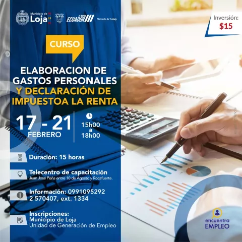 Elaboración de gastos personales y declaración de la renta