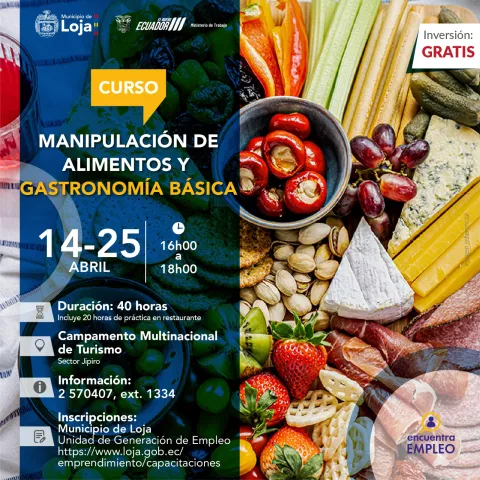 Manipulación de alimentos y gastronomía básica