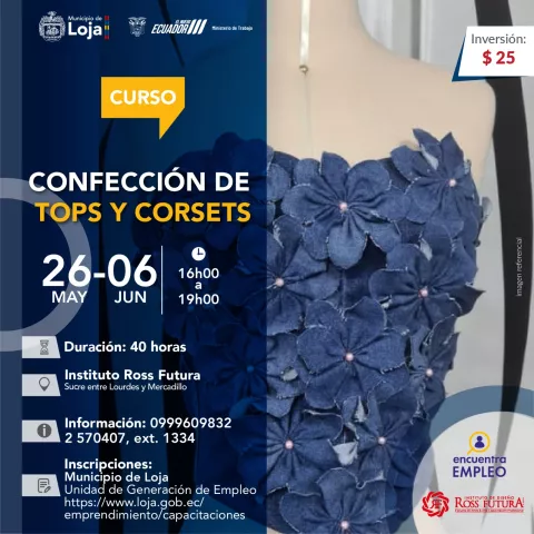 Confección de tops y corsets 