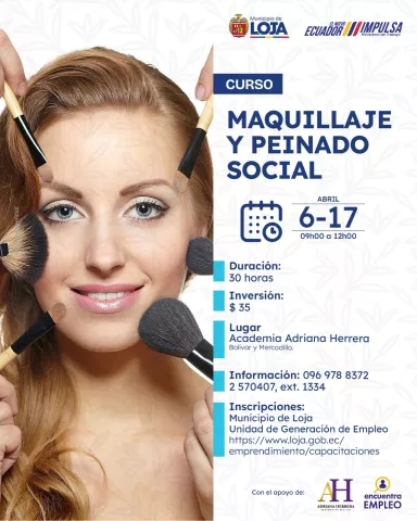 Técnicas básicas de maquillaje y peinado social 