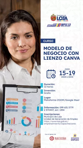 Puedes crear tu propio lienzo utilizando herramientas digitales como el Lienzo Canvas de Canva para maquetarlo de forma colaborativa.