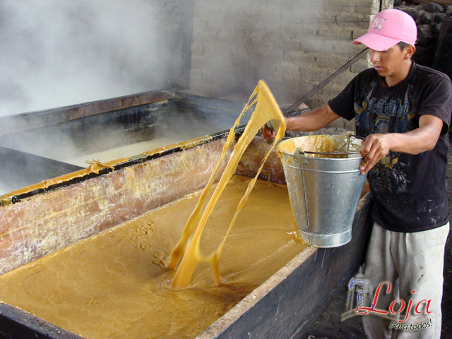 La miel lista para elaborar la panela