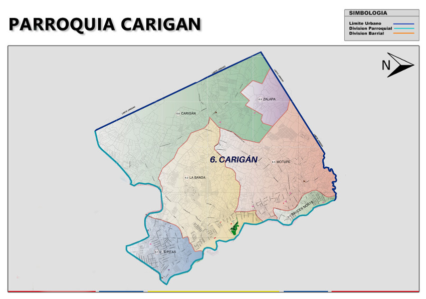 Mapa de la parroquia Carigan
